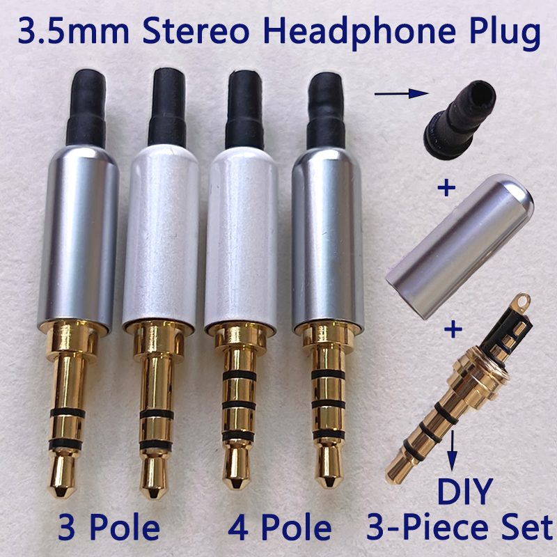 Coupling 8Mm - 1/3/5 Sets Gold-Plated 3.5mm Stereo Headphone