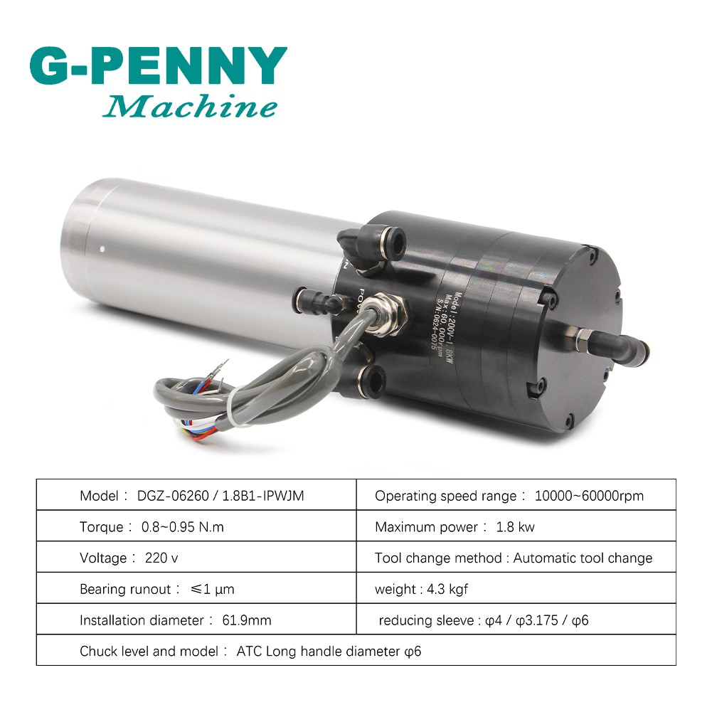 Water Cooled Spindle 1.8kw 220 - đánh giá và giá Water Cooled Spindle