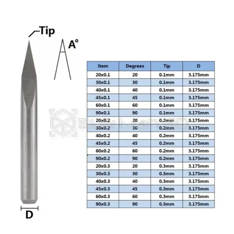 10pcs/set 3 Edge l Engraving B - đánh giá và giá Cnc Bits