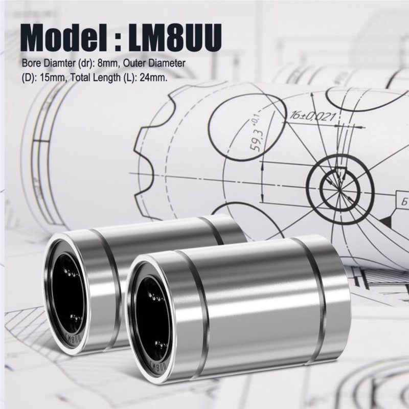 4/10PCS LM8UU LM10UU LM16UU LM - đánh giá và giá Linear Rod 8Mm