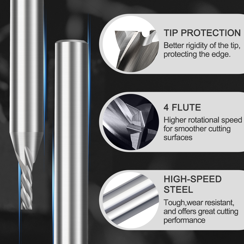 1 Máy Tính Đường Kính 2Mm 4 Sá - đánh giá và giá End Mill Set