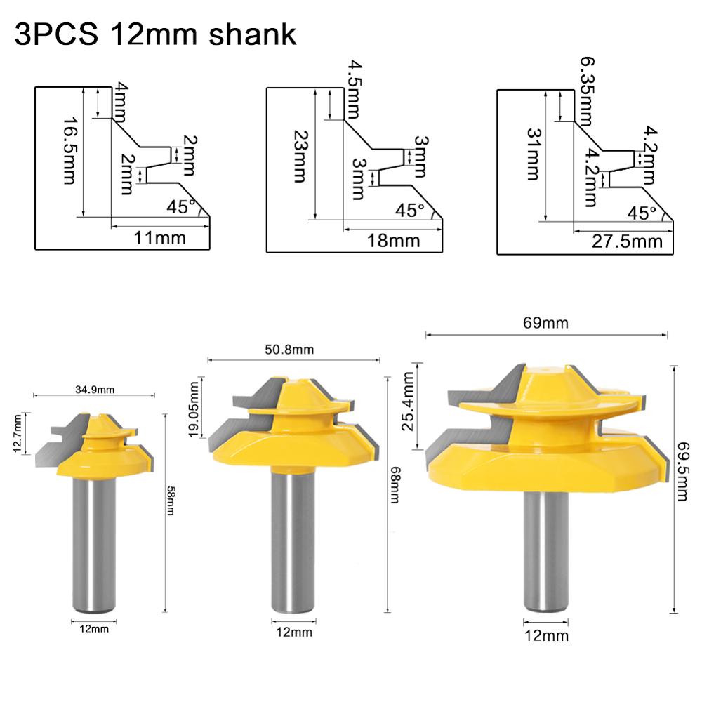 Bộ 3 Khóa MITRE 45 Độ Keo Chun - đánh giá và giá End Mill Set