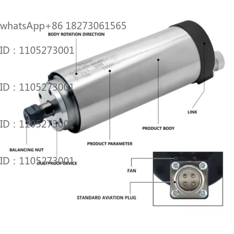 24000RPM Round Water‑Cooled Sp - đánh giá và giá Spindle Motor