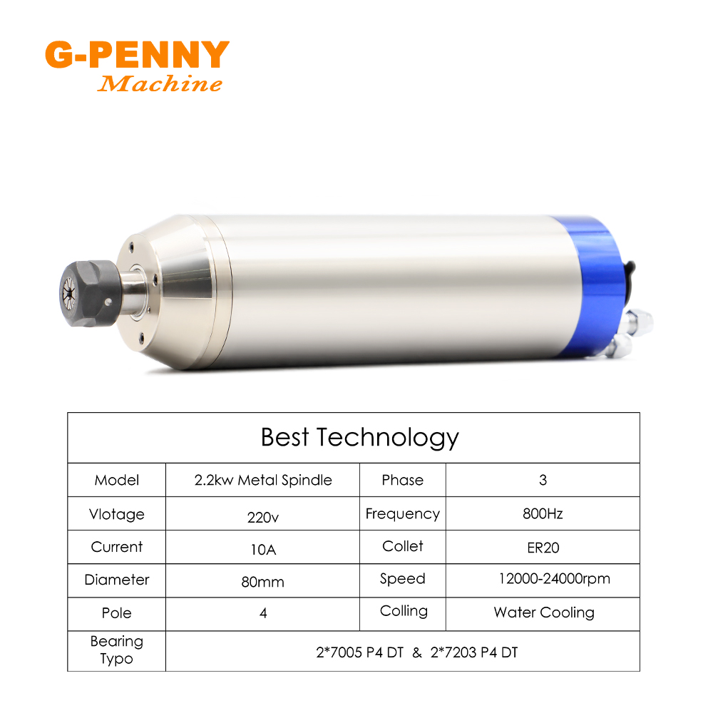 220V 380V 2.2KW CNC Nước Làm M - đánh giá và giá Water Cooled Spindle