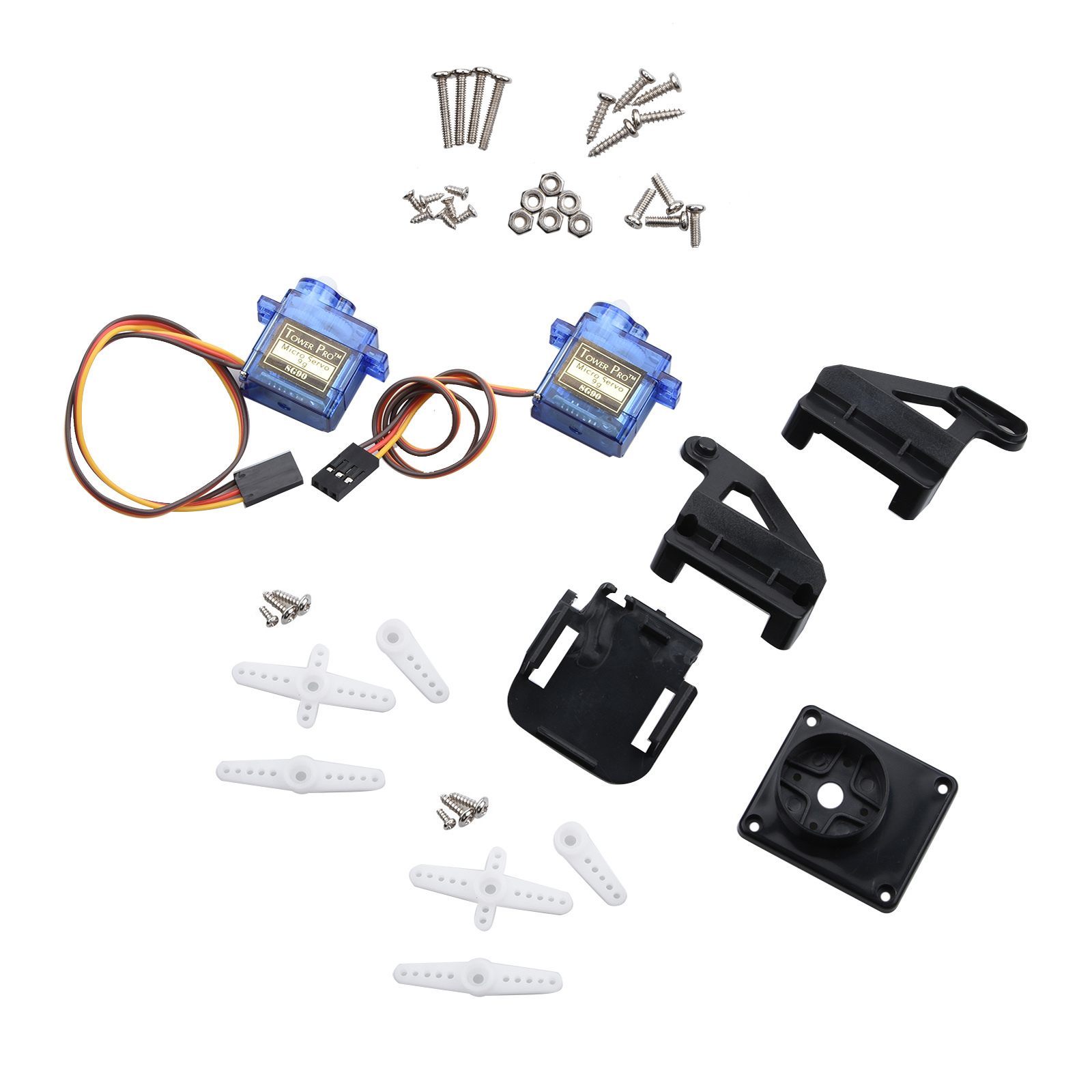 FPV Nylon Dual-Axis Servo Gimb - đánh giá và giá Servo 9G