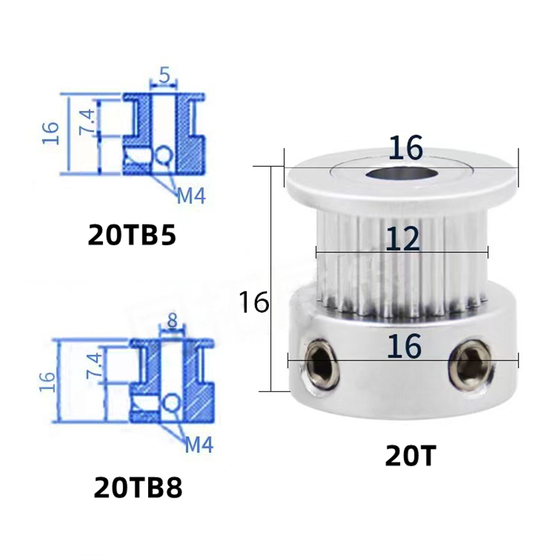 4:1 2GT Thời Gian Đai Ròng Rọc - đánh giá và giá Gt2 Pulley