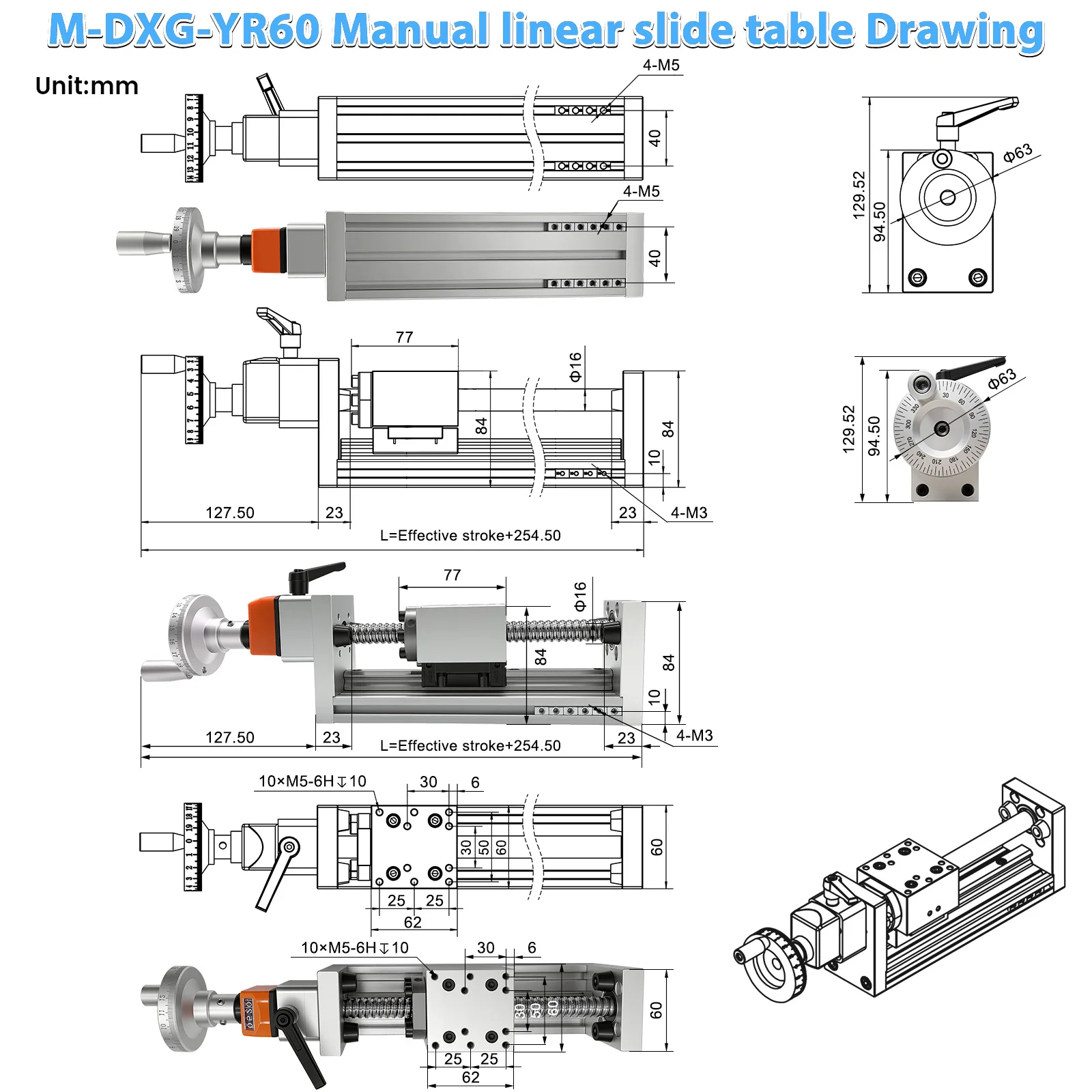 60KG Load Manual Linear Guide  - đánh giá và giá Linear Rail