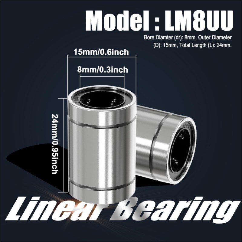 4/10PCS LM8UU LM10UU LM16UU LM - đánh giá và giá Linear Rod 8Mm
