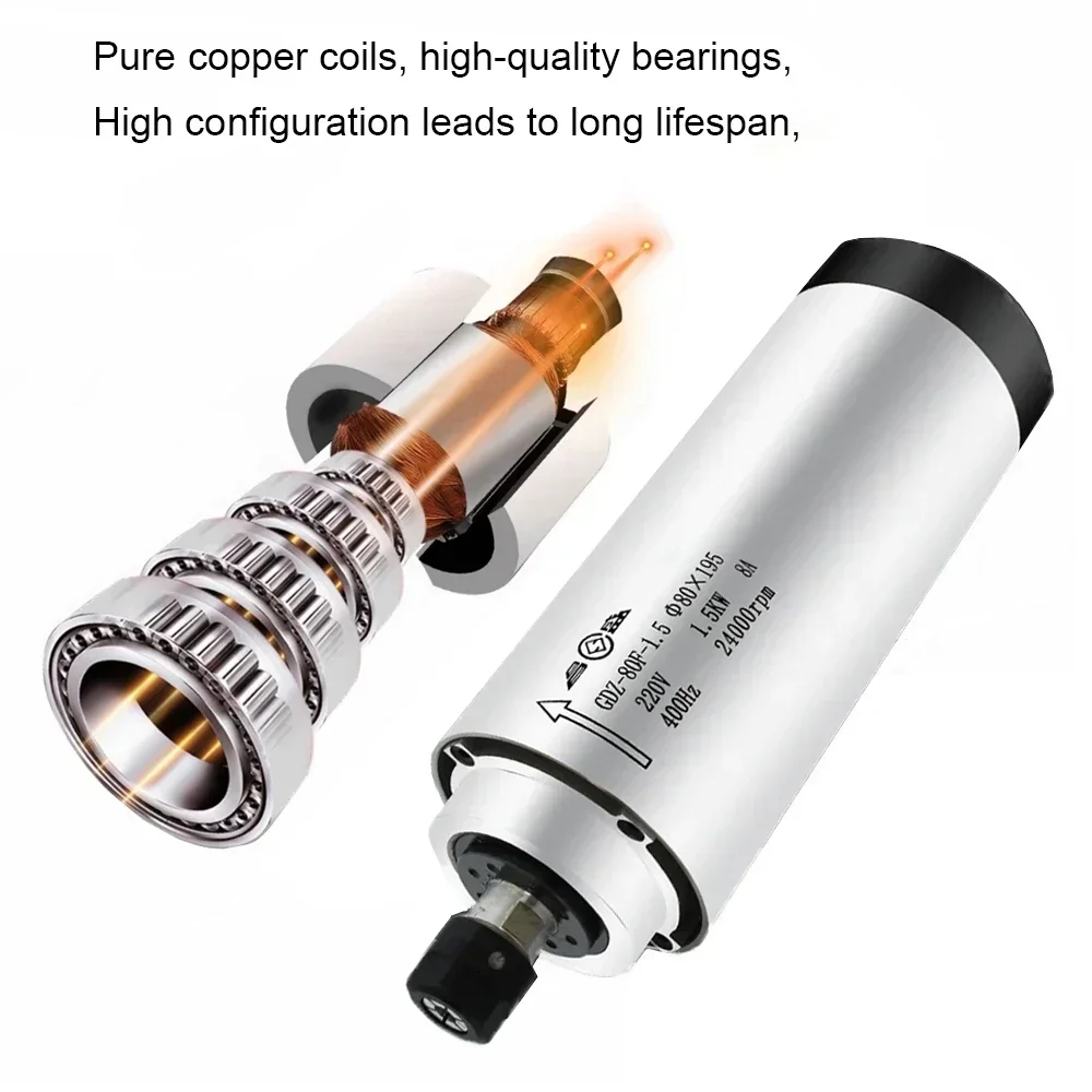 800W 1.5KW 2.2KW CNC Air Coole - đánh giá và giá Water Cooled Spindle